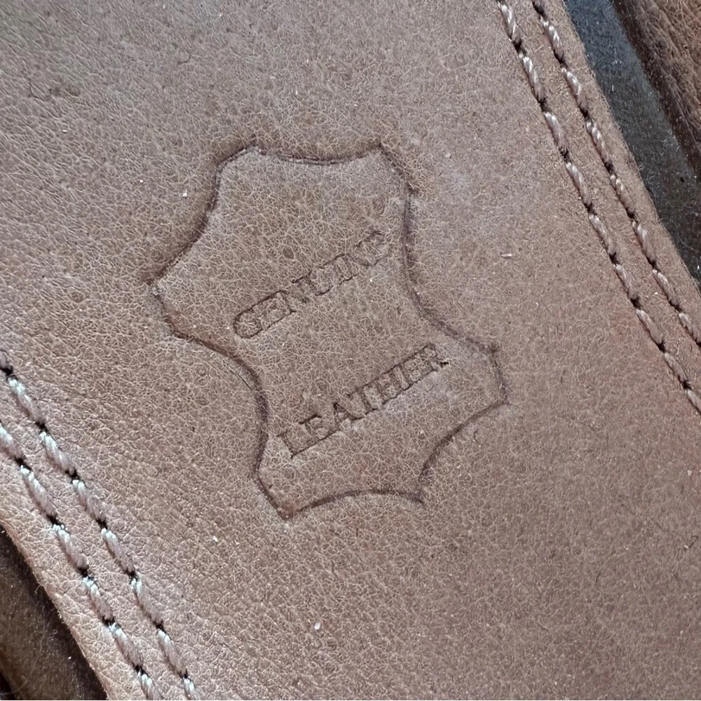 ALDO Cognac Brown Leather Platform Wedge Heel Shoes - Size 7.5